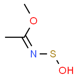 ChemSpider 2D Image | Methyl (1Z)-N-(hydroxysulfanyl)ethanimidate | C3H7NO2S