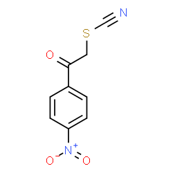 ChemSpider 2D Image | 2-(4-Nitrophenyl)-2-oxoethyl thiocyanate | C9H6N2O3S