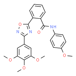 ChemSpider 2D Image | N-(4-Methoxyphenyl)-2-[3-(3,4,5-trimethoxyphenyl)-1,2,4-oxadiazol-5-yl]benzamide | C25H23N3O6