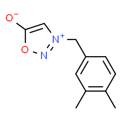 ChemSpider 2D Image | 3-(3,4-Dimethylbenzyl)-1,2,3-oxadiazol-3-ium-5-olate | C11H12N2O2