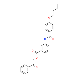 ChemSpider 2D Image | 2-Oxo-2-phenylethyl 3-[(4-butoxybenzoyl)amino]benzoate | C26H25NO5