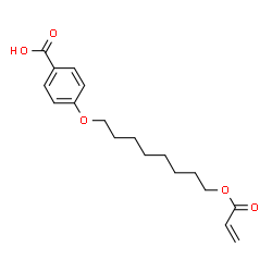 ChemSpider 2D Image | 4-{[8-(Acryloyloxy)octyl]oxy}benzoic acid | C18H24O5