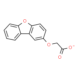 ChemSpider 2D Image | (Dibenzo[b,d]furan-2-yloxy)acetate | C14H9O4