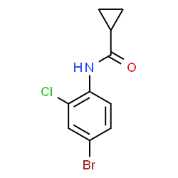 ChemSpider 2D Image | N-(4-Bromo-2-chlorophenyl)cyclopropanecarboxamide | C10H9BrClNO