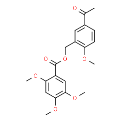 ChemSpider 2D Image | 5-Acetyl-2-methoxybenzyl 2,4,5-trimethoxybenzoate | C20H22O7