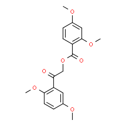 ChemSpider 2D Image | 2-(2,5-Dimethoxyphenyl)-2-oxoethyl 2,4-dimethoxybenzoate | C19H20O7