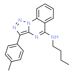ChemSpider 2D Image | N-Butyl-3-(4-methylphenyl)[1,2,3]triazolo[1,5-a]quinazolin-5-amine | C20H21N5