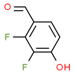 ChemSpider 2D Image | 2,3-Difluoro-4-hydroxybenzaldehyde | C7H4F2O2
