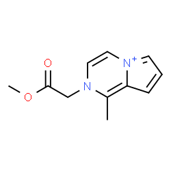 ChemSpider 2D Image | 2-(2-Methoxy-2-oxoethyl)-1-methyl-2H-pyrrolo[1,2-a]pyrazin-5-ium | C11H13N2O2