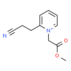 ChemSpider 2D Image | 2-(2-Cyanoethyl)-1-(2-methoxy-2-oxoethyl)pyridinium | C11H13N2O2