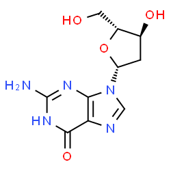 ChemSpider 2D Image | 2'-Deoxyguanosine | C10H13N5O4