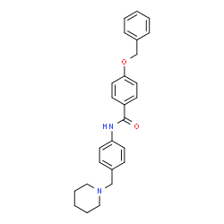 ChemSpider 2D Image | 4-(Benzyloxy)-N-[4-(1-piperidinylmethyl)phenyl]benzamide | C26H28N2O2
