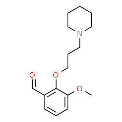 ChemSpider 2D Image | 3-Methoxy-2-[3-(1-piperidinyl)propoxy]benzaldehyde | C16H23NO3