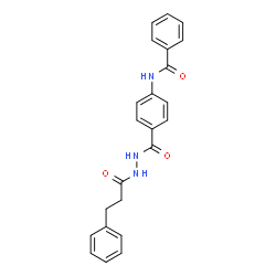 ChemSpider 2D Image | N-(4-{[2-(3-Phenylpropanoyl)hydrazino]carbonyl}phenyl)benzamide | C23H21N3O3