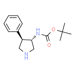ChemSpider 2D Image | trans-3-N-Boc-Amino-4-phenylpyrrolidine | C15H22N2O2