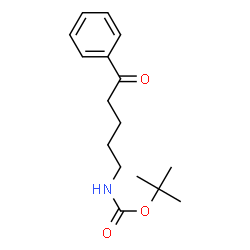 ChemSpider 2D Image | 5-(N-Boc-amino)valerophenone | C16H23NO3