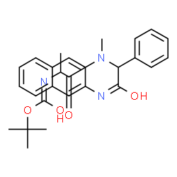 ChemSpider 2D Image | 2-Methyl-2-propanyl (1-{methyl[2-(2-naphthylamino)-2-oxo-1-phenylethyl]amino}-1-oxo-2-propanyl)carbamate | C27H31N3O4