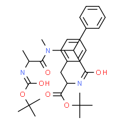ChemSpider 2D Image | 2-Methyl-2-propanyl N-{[methyl(N-{[(2-methyl-2-propanyl)oxy]carbonyl}alanyl)amino](phenyl)acetyl}phenylalaninate | C30H41N3O6