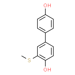 ChemSpider 2D Image | 3-(Methylsulfanyl)-4,4'-biphenyldiol | C13H12O2S