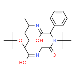 ChemSpider 2D Image | 2-Methyl-2-propanyl (2-{(2-methyl-2-propanyl)[2-oxo-2-(2-pentanylamino)-1-phenylethyl]amino}-2-oxoethyl)carbamate | C24H39N3O4