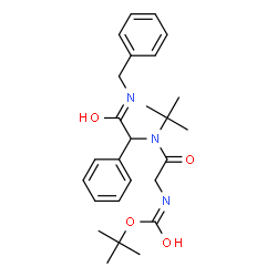 ChemSpider 2D Image | 2-Methyl-2-propanyl (2-{[2-(benzylamino)-2-oxo-1-phenylethyl](2-methyl-2-propanyl)amino}-2-oxoethyl)carbamate | C26H35N3O4