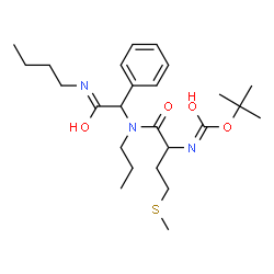 ChemSpider 2D Image | 2-Methyl-2-propanyl [1-{[2-(butylamino)-2-oxo-1-phenylethyl](propyl)amino}-4-(methylsulfanyl)-1-oxo-2-butanyl]carbamate | C25H41N3O4S