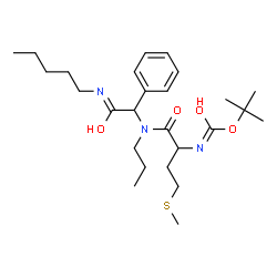 ChemSpider 2D Image | 2-Methyl-2-propanyl [4-(methylsulfanyl)-1-oxo-1-{[2-oxo-2-(pentylamino)-1-phenylethyl](propyl)amino}-2-butanyl]carbamate | C26H43N3O4S