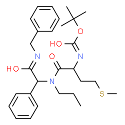 ChemSpider 2D Image | 2-Methyl-2-propanyl [1-{[2-(benzylamino)-2-oxo-1-phenylethyl](propyl)amino}-4-(methylsulfanyl)-1-oxo-2-butanyl]carbamate | C28H39N3O4S