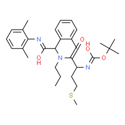 ChemSpider 2D Image | 2-Methyl-2-propanyl {1-[{2-[(2,6-dimethylphenyl)amino]-1-(2-methylphenyl)-2-oxoethyl}(propyl)amino]-4-(methylsulfanyl)-1-oxo-2-butanyl}carbamate | C30H43N3O4S