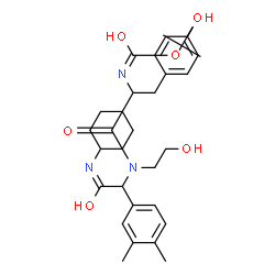 ChemSpider 2D Image | N-[2-(Cyclohexylamino)-1-(3,4-dimethylphenyl)-2-oxoethyl]-N-(2-hydroxyethyl)-Nalpha-{[(2-methyl-2-propanyl)oxy]carbonyl}tyrosinamide | C32H45N3O6