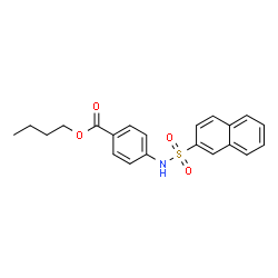 ChemSpider 2D Image | Butyl 4-[(2-naphthylsulfonyl)amino]benzoate | C21H21NO4S