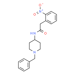 ChemSpider 2D Image | N-(1-Benzyl-4-piperidinyl)-2-(2-nitrophenyl)acetamide | C20H23N3O3
