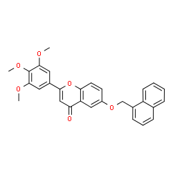 ChemSpider 2D Image | 6-(1-Naphthylmethoxy)-2-(3,4,5-trimethoxyphenyl)-4H-chromen-4-one | C29H24O6