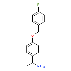 ChemSpider 2D Image | 1-{4-[(4-Fluorobenzyl)oxy]phenyl}ethanamine | C15H16FNO