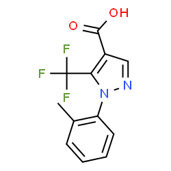 ChemSpider 2D Image | 1-(2-Methylphenyl)-5-(trifluoromethyl)-1H-pyrazole-4-carboxylic acid | C12H9F3N2O2