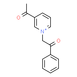 ChemSpider 2D Image | 3-Acetyl-1-(2-oxo-2-phenylethyl)pyridinium | C15H14NO2