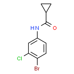 ChemSpider 2D Image | N-(4-Bromo-3-chlorophenyl)cyclopropanecarboxamide | C10H9BrClNO
