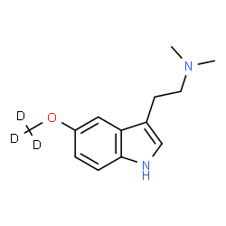 ChemSpider 2D Image | N,N-Dimethyl-2-{5-[(~2~H_3_)methyloxy]-1H-indol-3-yl}ethanamine | C13H15D3N2O