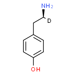 ChemSpider 2D Image | 4-[(2S)-2-Amino(2-~2~H_1_)ethyl]phenol | C8H10DNO