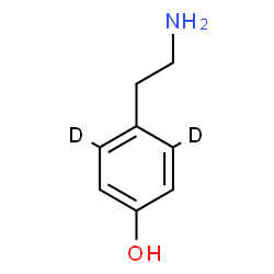 ChemSpider 2D Image | 4-(2-Aminoethyl)(3,5-~2~H_2_)phenol | C8H9D2NO