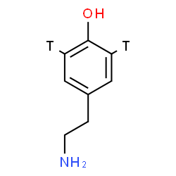 ChemSpider 2D Image | 4-(2-Aminoethyl)(2,6-~3~H_2_)phenol | C8H9T2NO