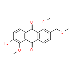 ChemSpider 2D Image | 2-Hydroxy-1,5-dimethoxy-6-(methoxymethyl)-9,10-anthraquinone | C18H16O6