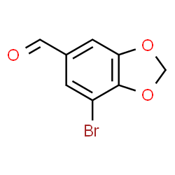 ChemSpider 2D Image | 7-Bromo-1,3-benzodioxole-5-carbaldehyde | C8H5BrO3