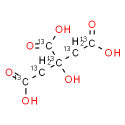 ChemSpider 2D Image | Citric acid-13C6 | 13C6H8O7