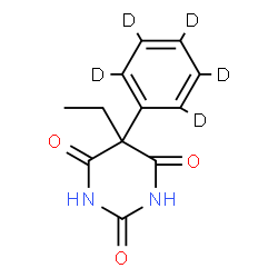 ChemSpider 2D Image | 5-Ethyl-5-(~2~H_5_)phenyl-2,4,6(1H,3H,5H)-pyrimidinetrione | C12H7D5N2O3
