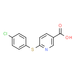 ChemSpider 2D Image | 6-[(4-Chlorophenyl)sulfanyl]nicotinic acid | C12H8ClNO2S