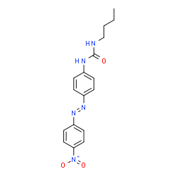 ChemSpider 2D Image | 1-Butyl-3-{4-[(E)-(4-nitrophenyl)diazenyl]phenyl}urea | C17H19N5O3