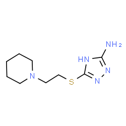 ChemSpider 2D Image | 3-{[2-(1-Piperidinyl)ethyl]sulfanyl}-1H-1,2,4-triazol-5-amine | C9H17N5S