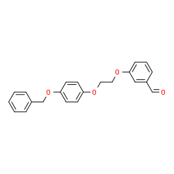 ChemSpider 2D Image | 3-{2-[4-(Benzyloxy)phenoxy]ethoxy}benzaldehyde | C22H20O4