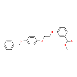 ChemSpider 2D Image | Methyl 3-{2-[4-(benzyloxy)phenoxy]ethoxy}benzoate | C23H22O5